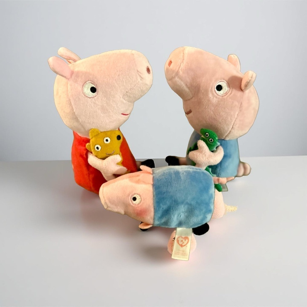 Peppa Pig 6” and Mini Plush TY Stuffed Toys